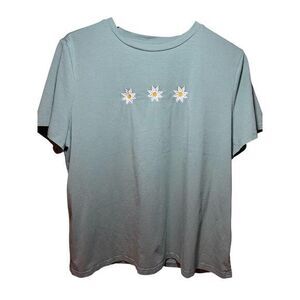 No-brand Women's Blue and Green T-shirt